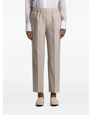 Peserico Elasticated-Waistband Tailored Pants - Multicolor