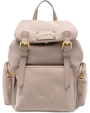 La Carrie Buckle Flap Backpack - Natural