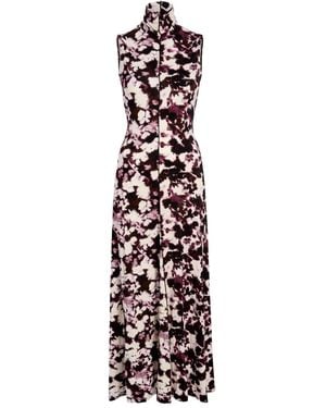 Proenza Schouler Valentina High-Neck Printed Dress - White