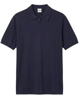 Aspesi Poloshirt Mit Reißverschluss - Blau
