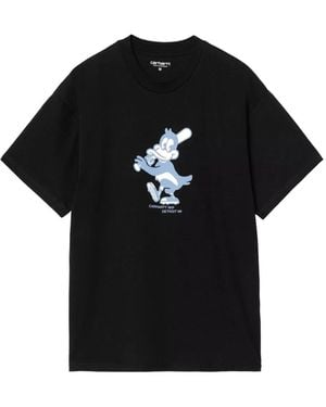 Carhartt Home Run T-Shirt Met Grafische Print - Zwart