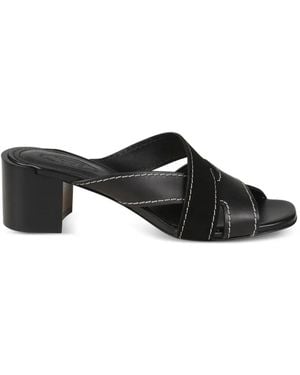 Tod's Crossover Stitch Sandals - Black