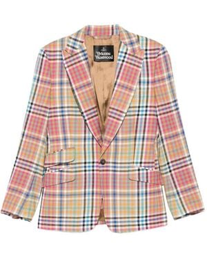 Vivienne Westwood Checked Pocket Jacket - White