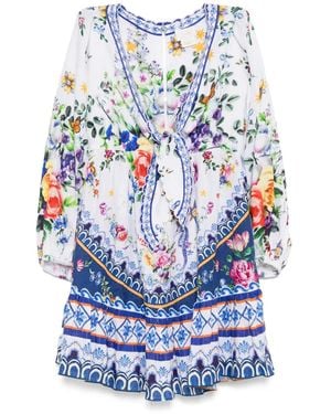 CAMILLA Tiles Darls Blouson Dress - White