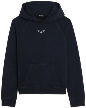 Zadig & Voltaire Georgy Rhinestone-Embellished Hoodie - Blue
