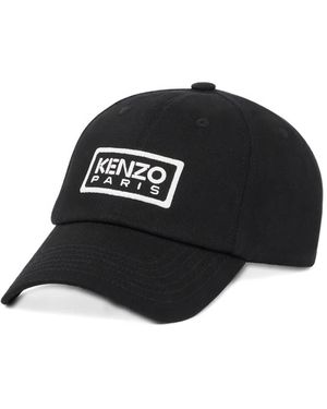 KENZO Logo-Plaque Baseball Cap - Black
