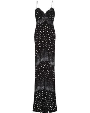 Rebecca Vallance Celyn Polka-Dot Maxi Dress - Black