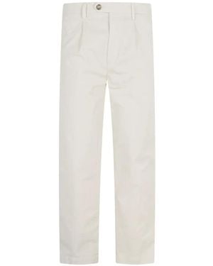 Re-hash Hose mit Bundfalten - Weiß