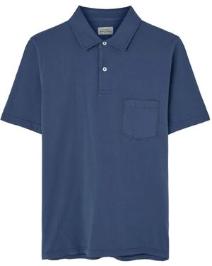 Hartford Pocket Short-Sleeved Polo Shirt - Blue