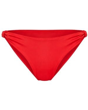 Lenny Niemeyer Ruched Tie-Detail Bikini Bottoms - Red