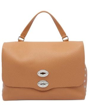 Zanellato Medium Postina Leather Tote Bag - Brown