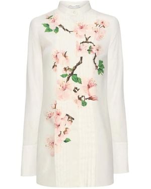 Oscar de la Renta Bluse Aus Popeline - Weiß
