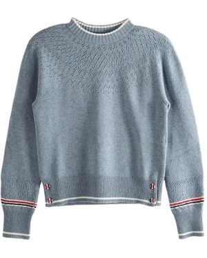 Thom Browne Striped Sweater - Blue