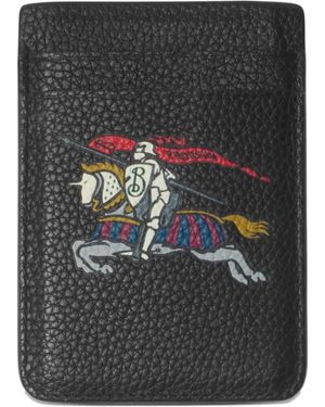 Burberry Portacarte Con Motivo Equestrian Knight - Nero