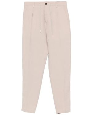 Eleventy Drawstring Pleated Trousers - White