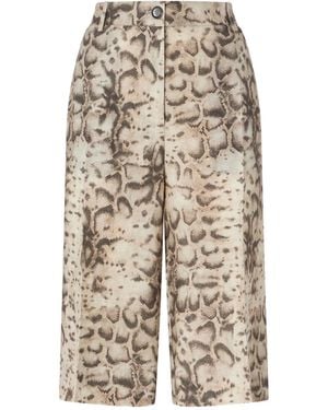 Pinko Bermuda Shorts With Snake Print - Blue