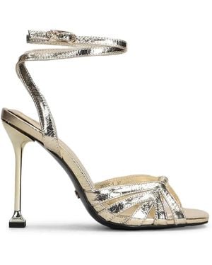 GOLD&ROUGE Ama Crinkled-Effect Sandals - White