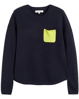 Chinti & Parker Pocket-Detail Long-Sleeves Sweater - Blue