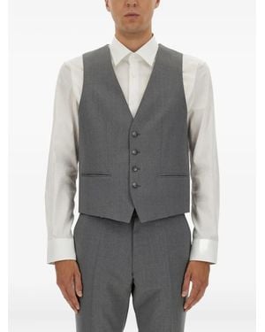 BOSS Huge Buttoned Waistcoat - Grey