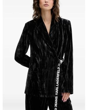 KARL LAGERFELD Belted Blazer - Black