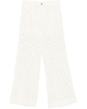 Maje Floral Lace Trousers - White