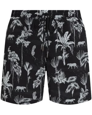 Lygia & Nanny Short De Bain Imprimé Gil - Noir