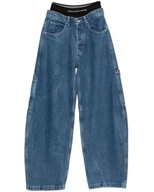 Alexander Wang Cotton Mid-Rise Jeans - Blue