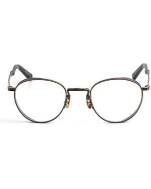 Matsuda Round Metal Glasses - Natural
