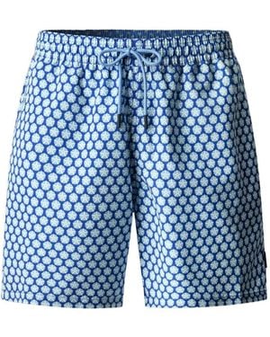 Hackett Seashell-Print Drawstring Swim Shorts - Blue