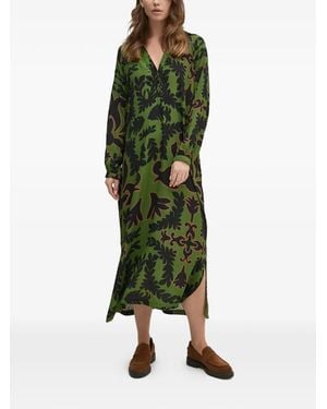 La Petite Francaise Reconnue Floral Belt Maxi Dress - Green