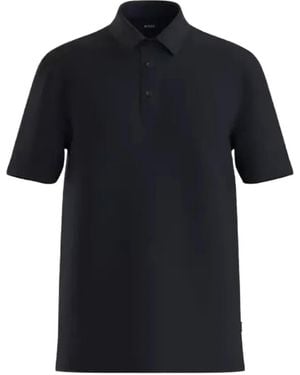 BOSS Piqué-Texture Polo Shirt - Black