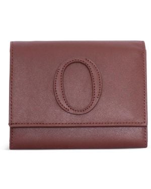 Orciani Zanzibar Logo-Patch Leather Wallet - Purple