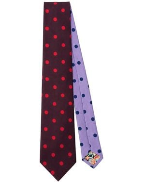 Paul Smith Polka-Dot Silk Tie - Purple