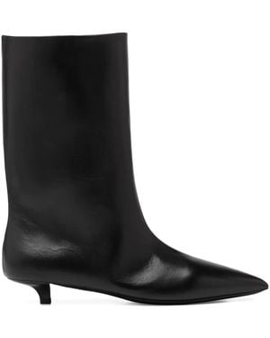 Marsèll Spino Pointed-Toe Leather Boots - Black