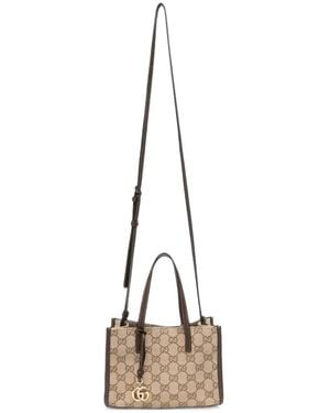 Gucci Gg Supreme Ophidia Tote Bag - Natural