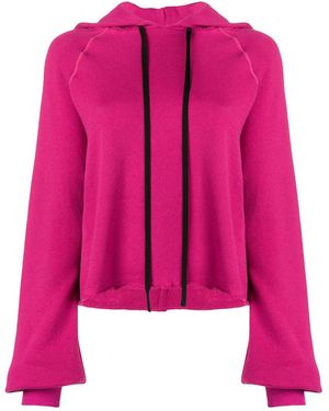 Unravel Project Ripped Detail Hoodie - Pink