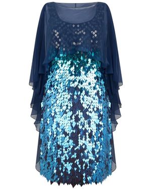 Alberta Ferretti Sequin-Embellished Mini Dress - Blue