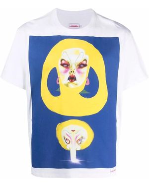 Charles Jeffrey Artwork Cotton T-Shirt - Blue