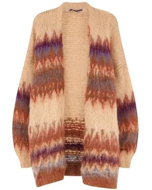 Mes Demoiselles Fadel Gradient-Effect Open-Front Cardi-Coat - Orange