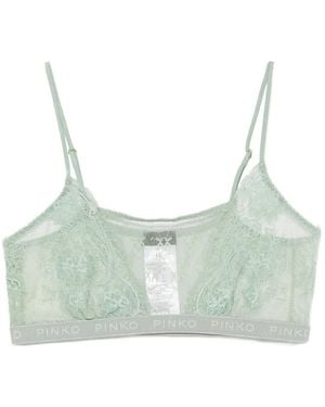 Pinko Lace Logo-Underband Bra - Green