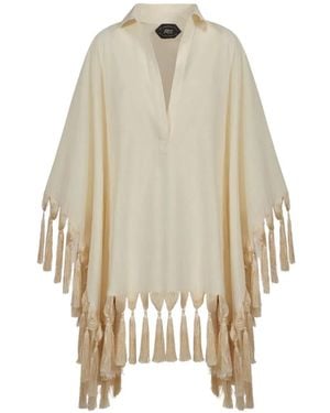 Taller Marmo Aguas Blancas Tuniek Met Kwastje - Naturel