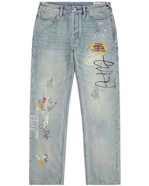 Evisu Handbemalte Fortune Jeans - Blau