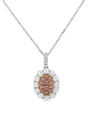 HYT Jewelry Platinum And Diamond Necklace - Metallic