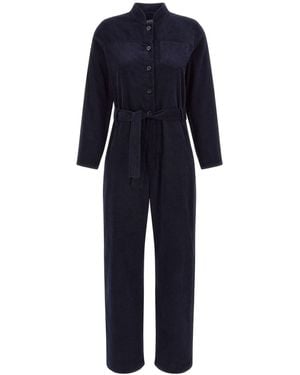 A.P.C. Belted Denim Jumpsuit - Blue