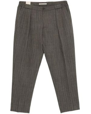 Briglia 1949 Herringbone-Pattern Pants - Gray