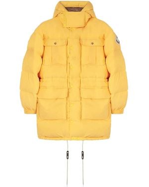 Palm Angels x Moncler Parka Larga - Amarillo