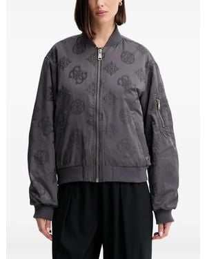Guess Patterned Bomber Jacket - Grey