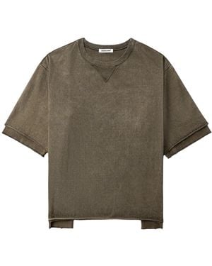 Undercover Double-Sleeve Cotton T-Shirt - Green