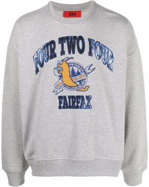 424 Sudadera Bordada - Gris