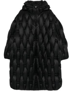 RAXXY Quilted Hooded Coat - Black